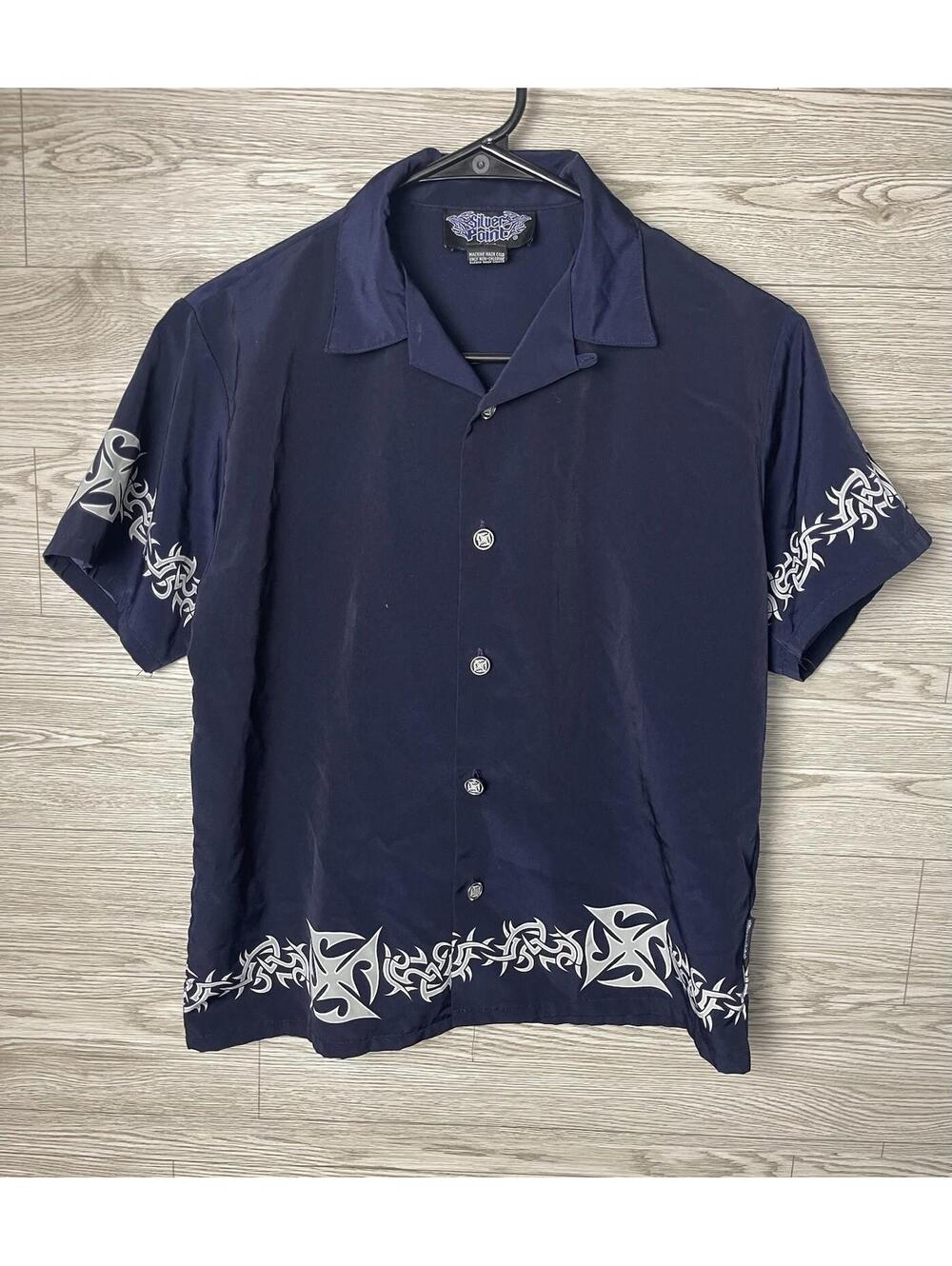 Silver Point Boys Youth S  Tribal Design Y2K Vintage Shirt